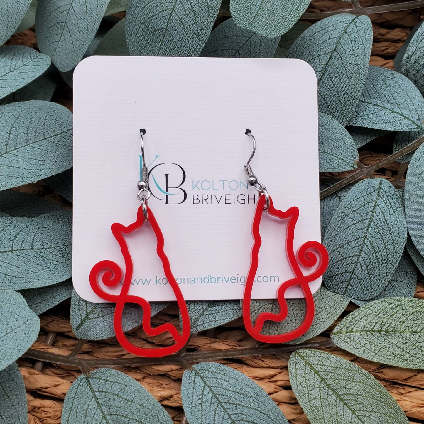 Cat Earrings Various Colors