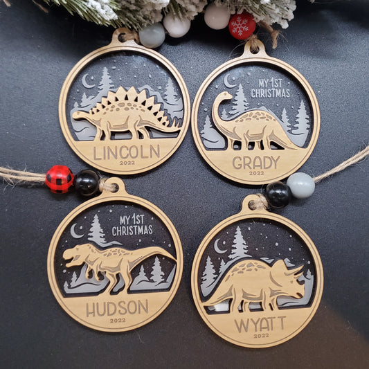 Dinosaur Christmas Ornament