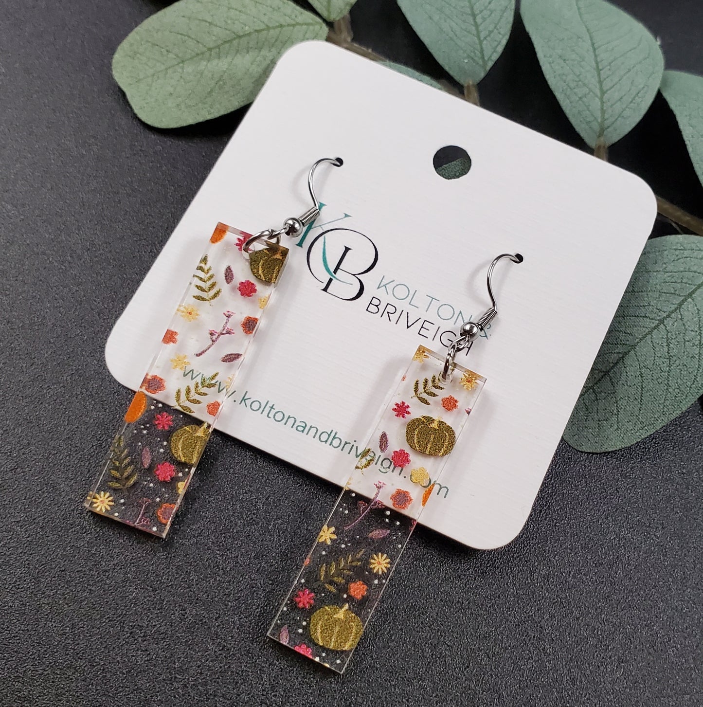 Fall Foliage Bar Earrings