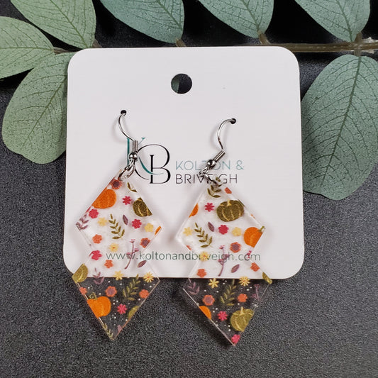 Fall Foliage Double Kite Earrings
