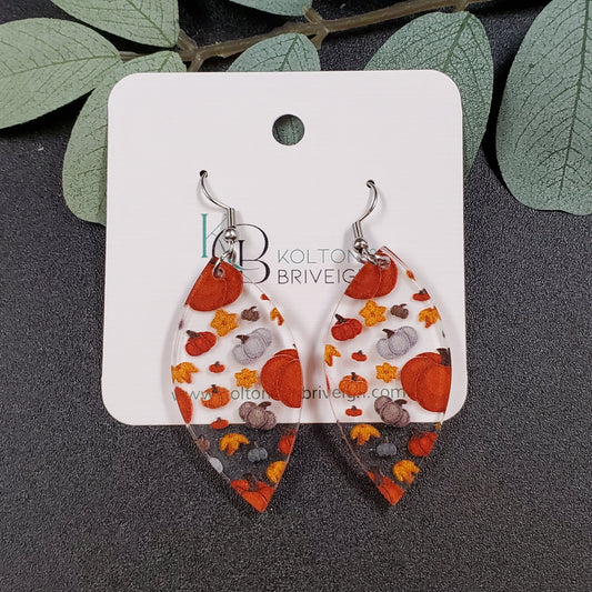 Pumpkin Marquis Earrings