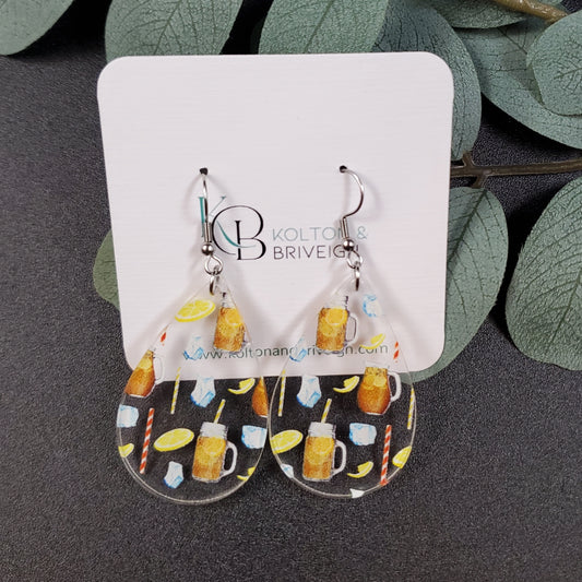 Southern Sweet Tea Teardrop Earrings