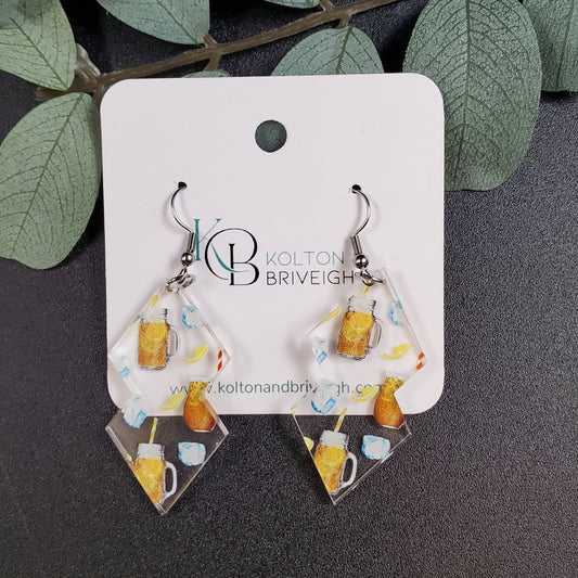 Southern Sweet Tea Double Kite Earrings