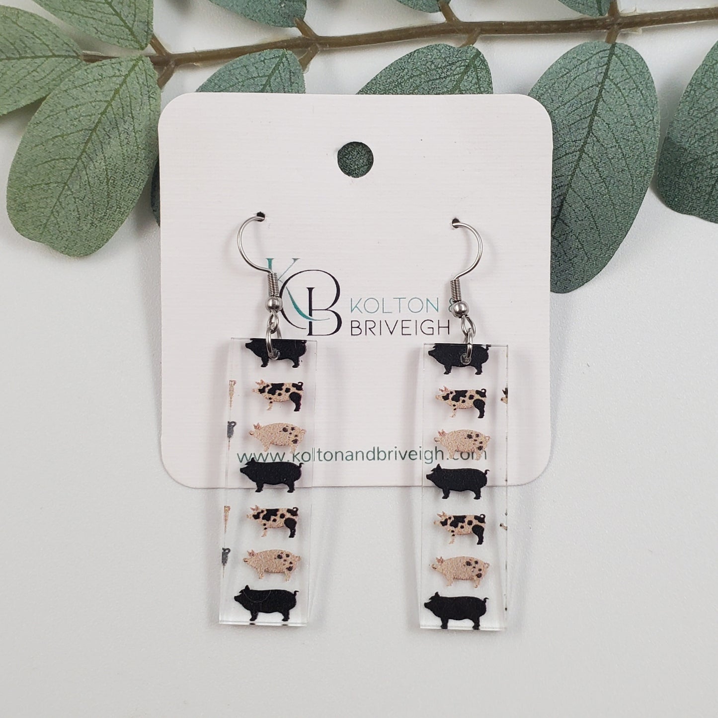 Pig Bar Earrings
