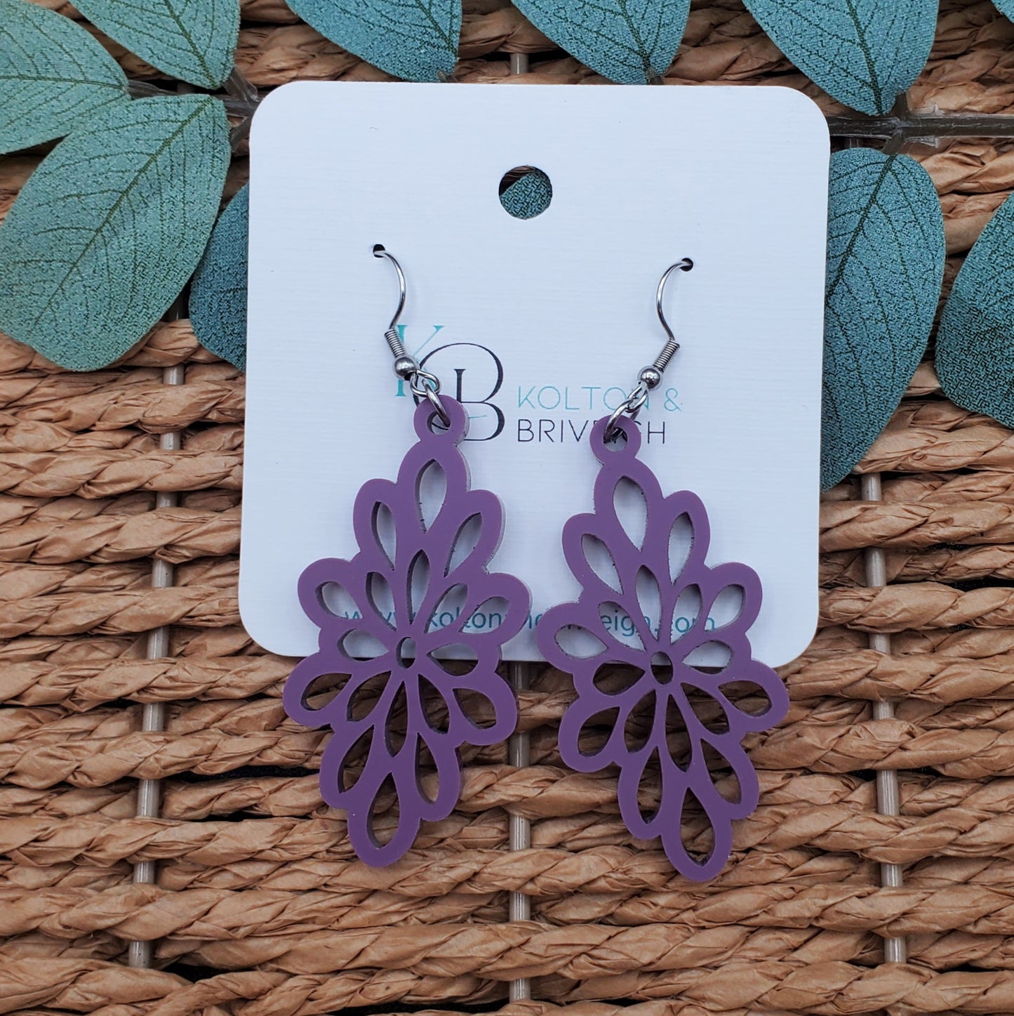 Abstract Flower Earrings