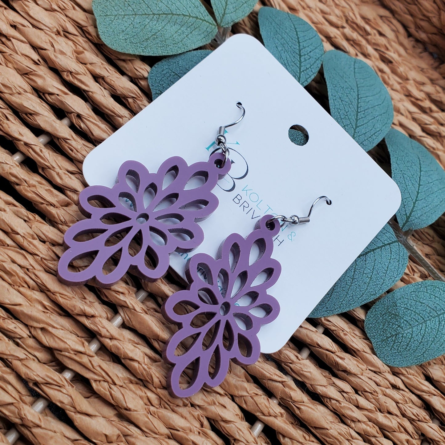 Abstract Flower Earrings