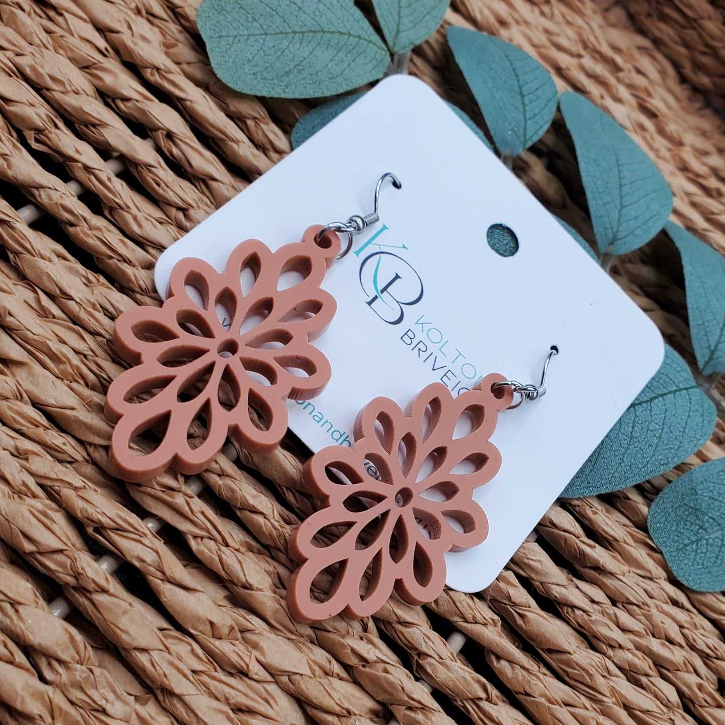 Abstract Flower Earrings