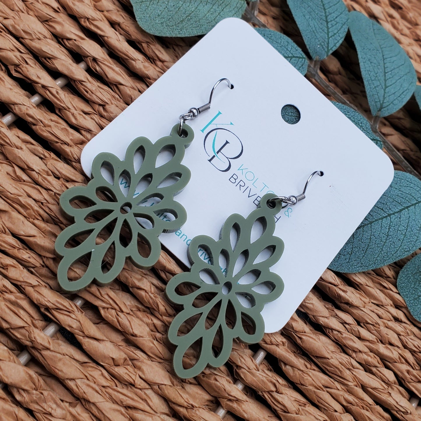 Abstract Flower Earrings