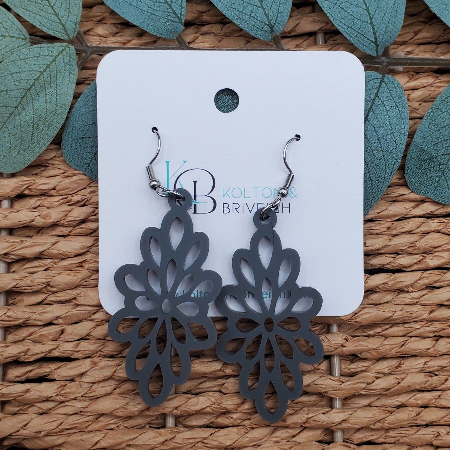 Abstract Flower Earrings