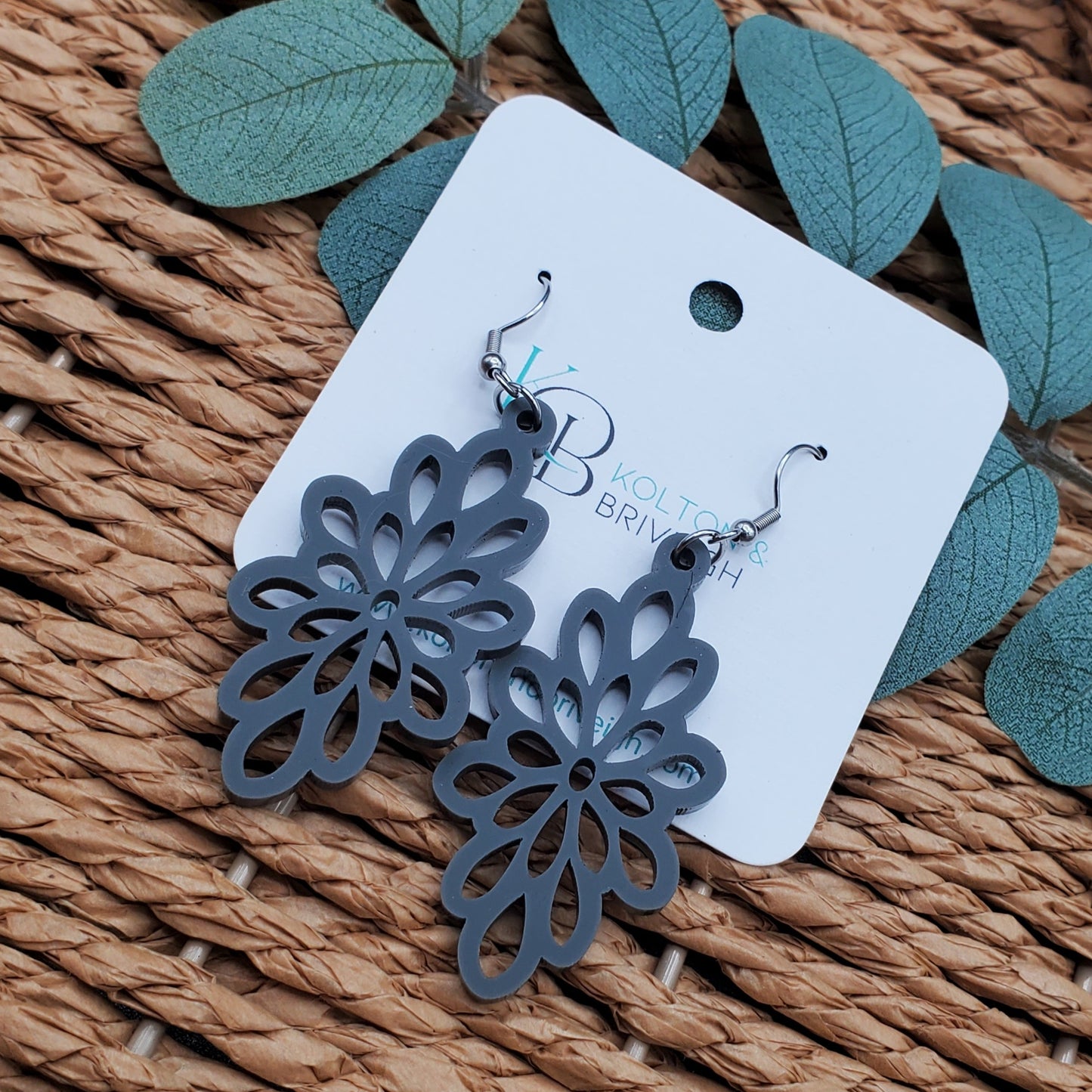 Abstract Flower Earrings