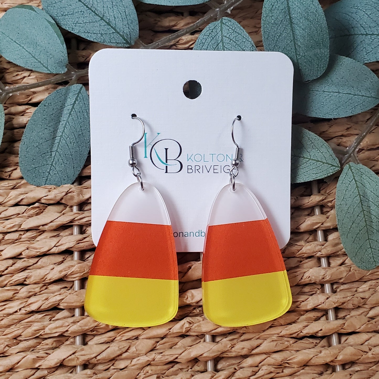 Candy Corn Earrings