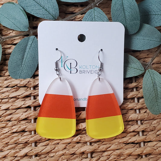 Candy Corn Earrings