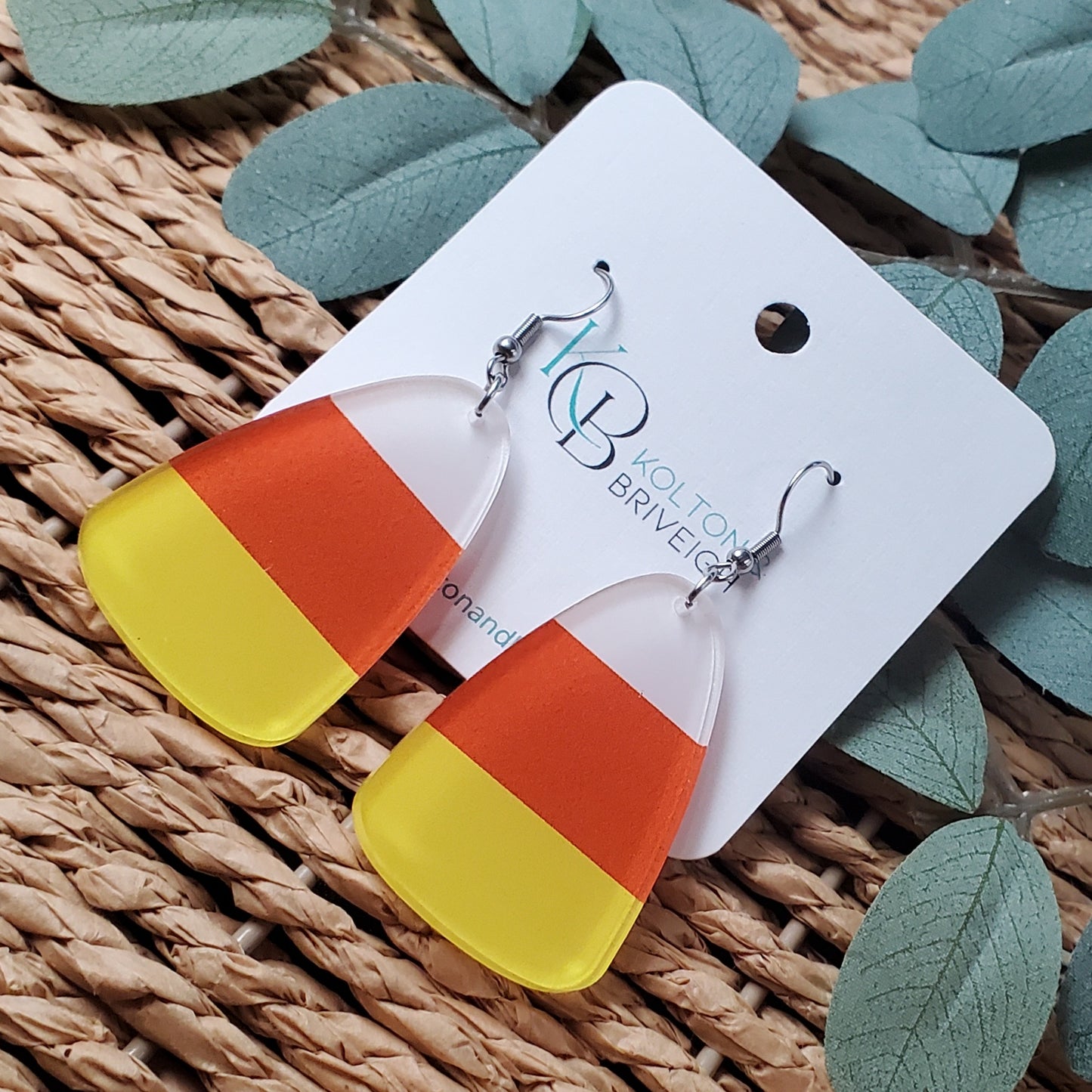 Candy Corn Earrings