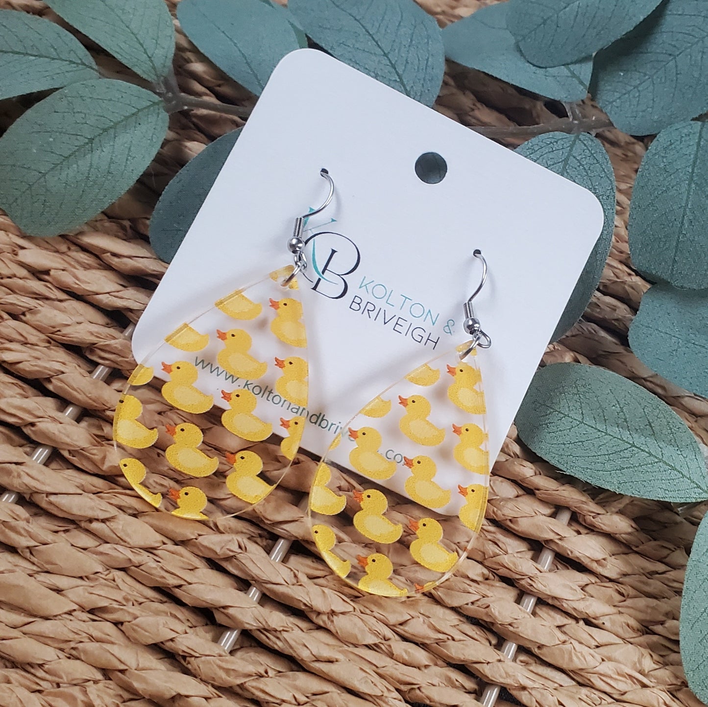 Rubber Ducky Teardrop Earrings