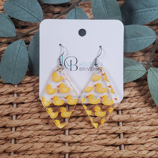 Rubber Ducky Rounded Diamond Earrings