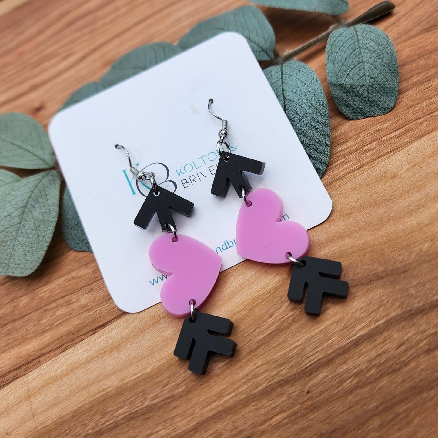 Valentine Arrow and Heart Earrings