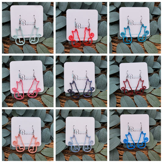Cat Earrings Various Colors