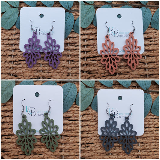 Abstract Flower Earrings