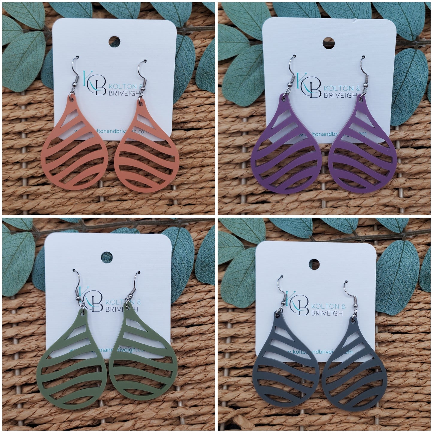 Wave Teardrop Earrings